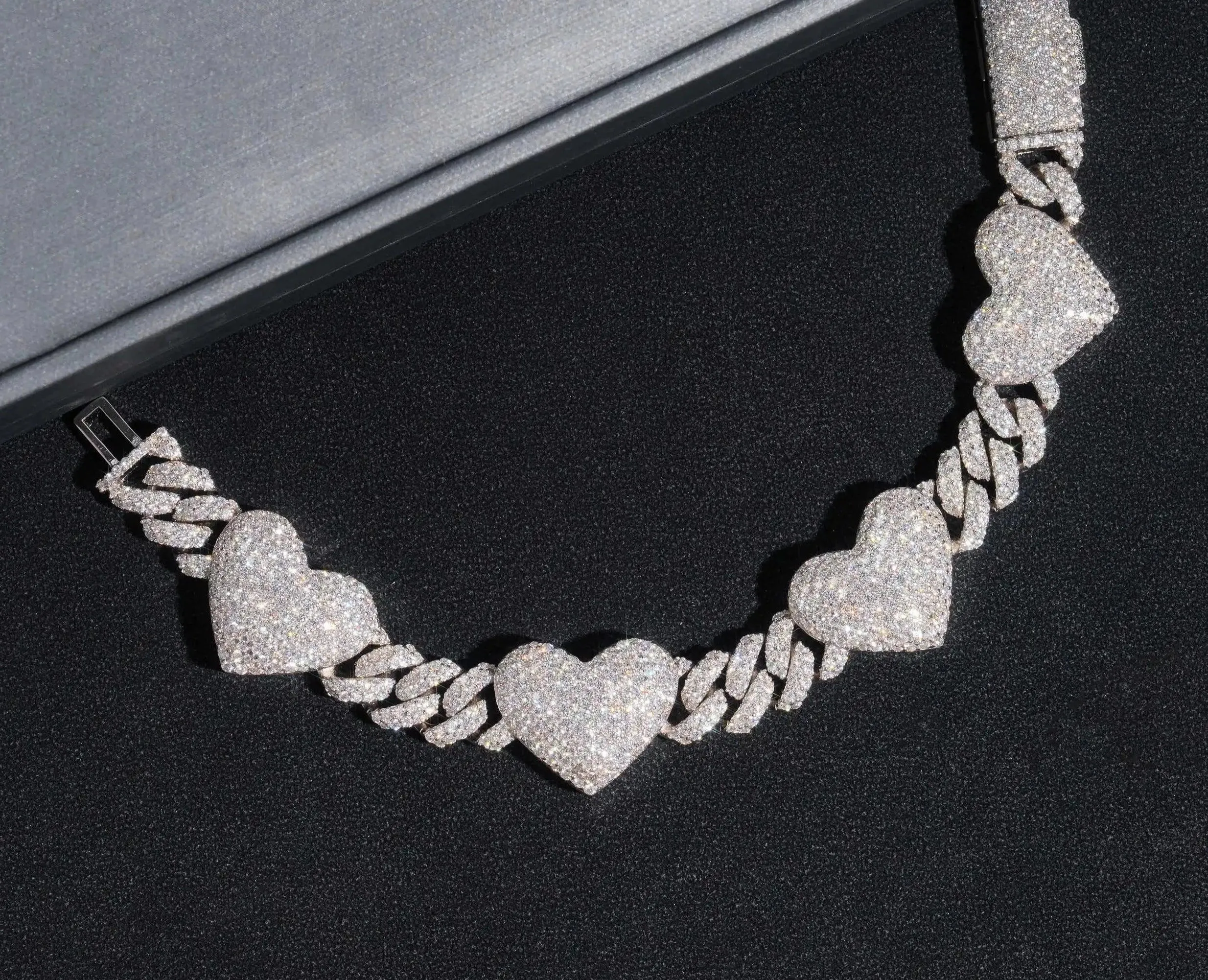 Heart Cuban Bracelet