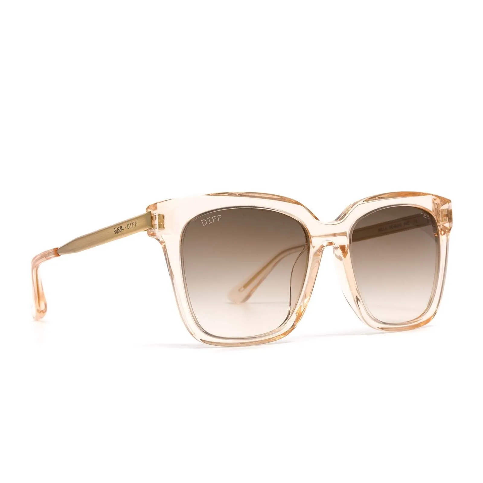 H.E.R - Bella Ginger Crystal   Light Brown Gradient Sunglasses