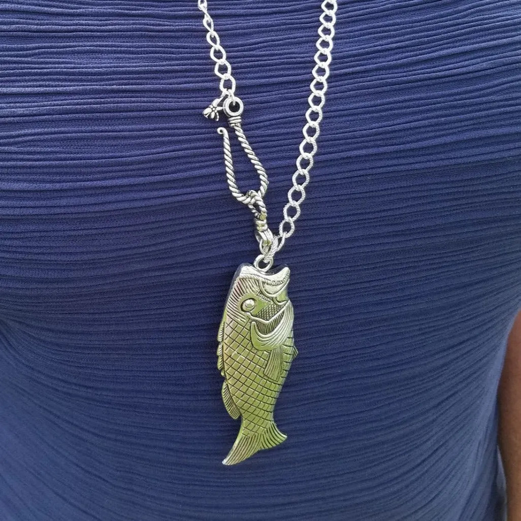 Hooked Fish Necklace