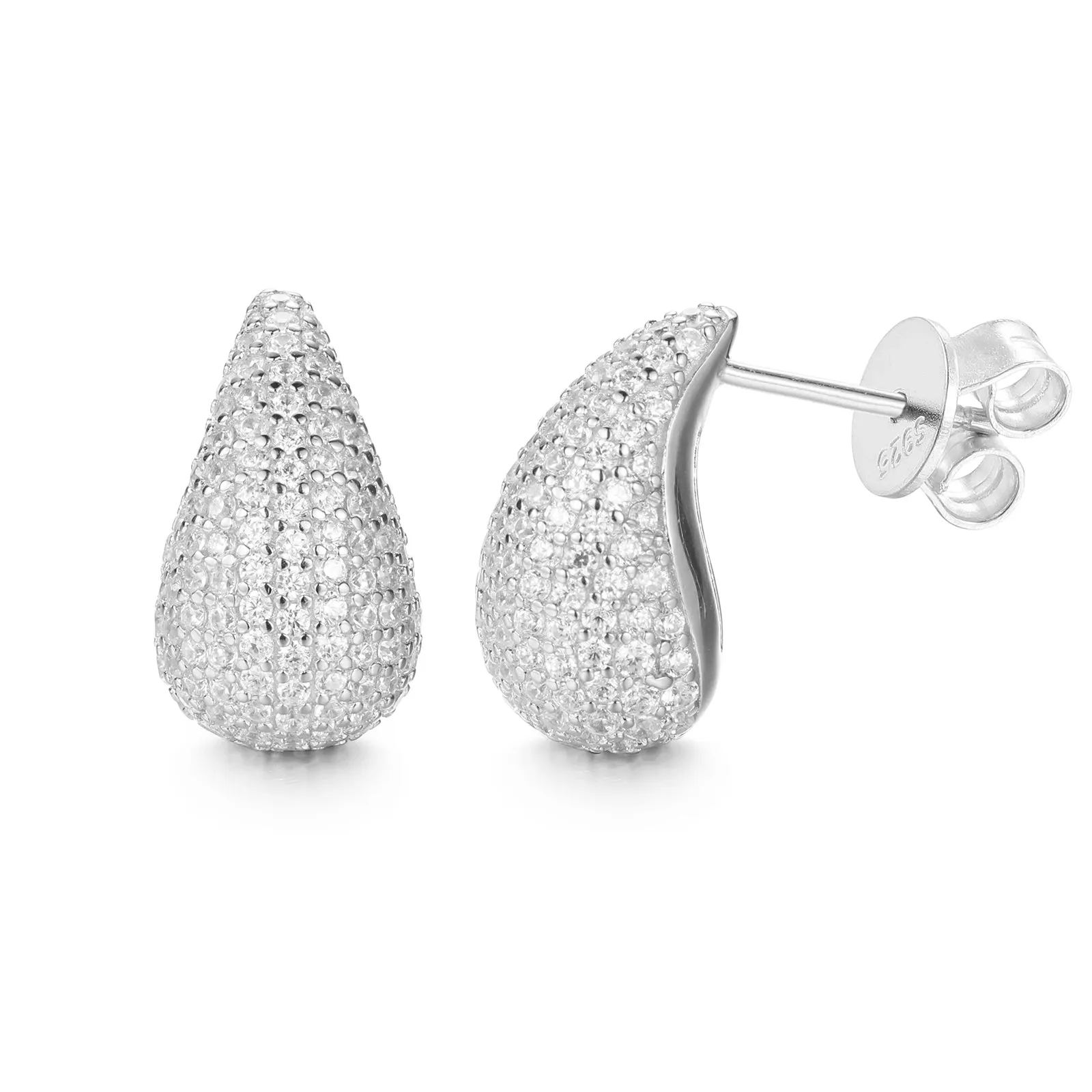 Iced out Tear Drop Earrings