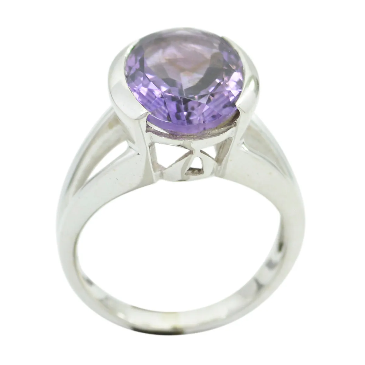 India Gems Amethyst Sterling Silver Rings American Diamond Jewelry