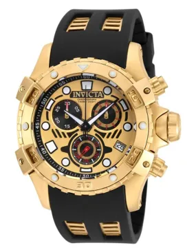 INVICTA Specialty Mens wAtch - Gold-Tone - Chronograph - Silicone - 100M