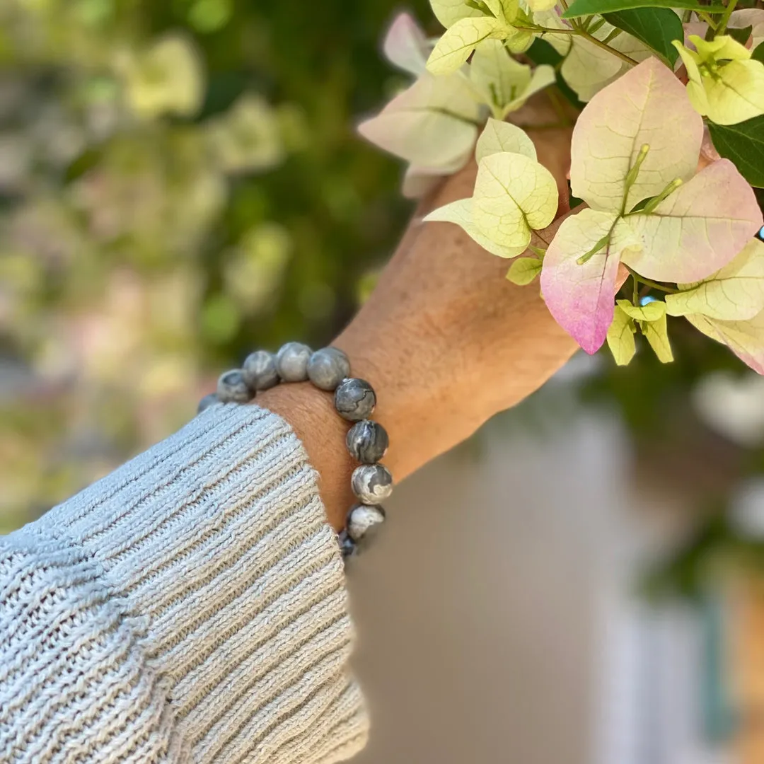 Jewelry Against Negativity - Jasper Necklace, Earrings and Bracelets Set