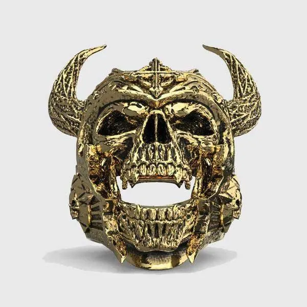 Laughing Viking Skull Ring