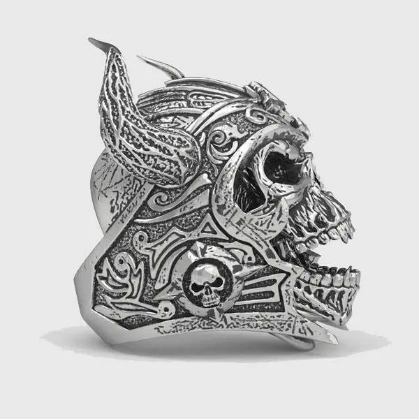 Laughing Viking Skull Ring