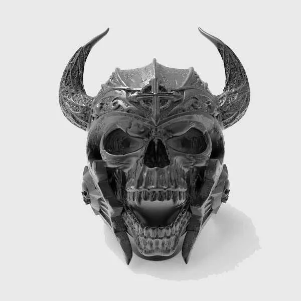 Laughing Viking Skull Ring