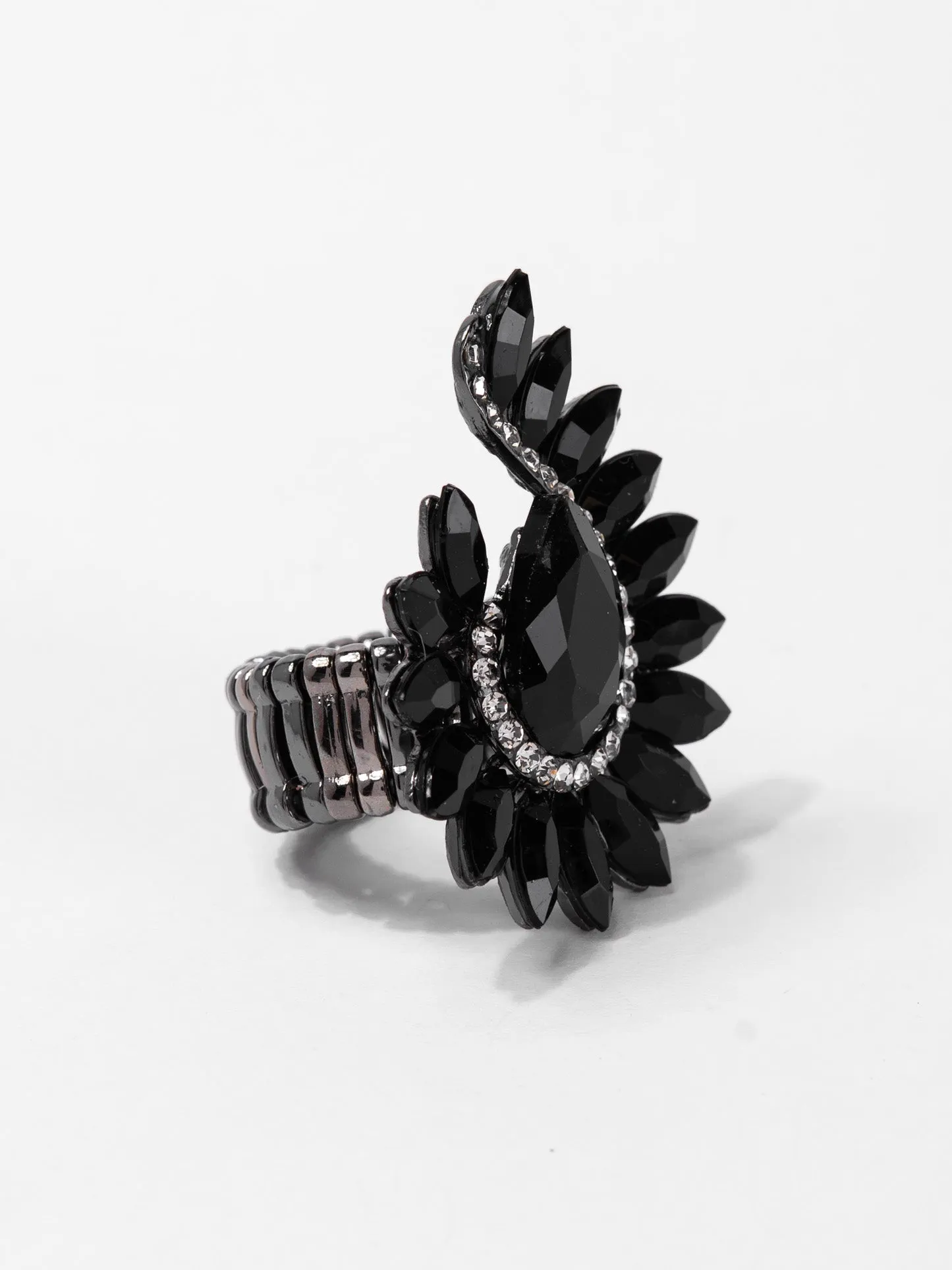 Leah Rhinestone Spider Stretch Ring