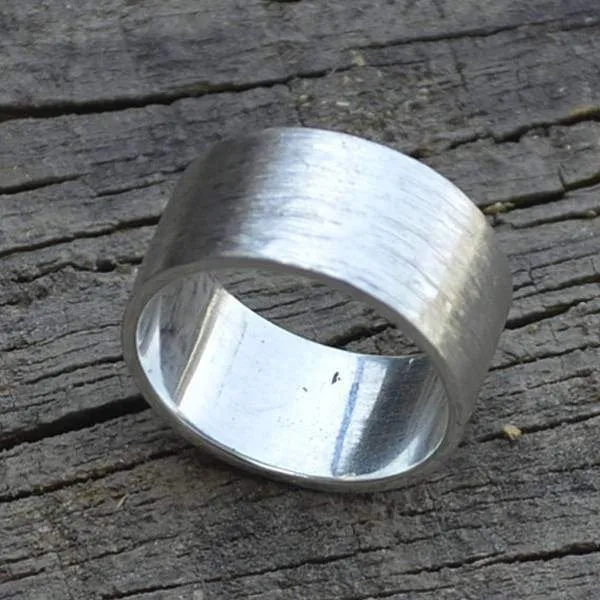 Matte Finish 925 Sterling Silver Nickel-Free Band Ring, Anniversary Gift, Mens Wedding