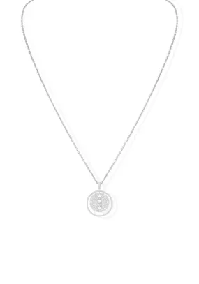 Messika Lucky Move MM Pavé 18KWG Diamond Necklace