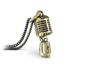 Microphone Necklace - Bronze