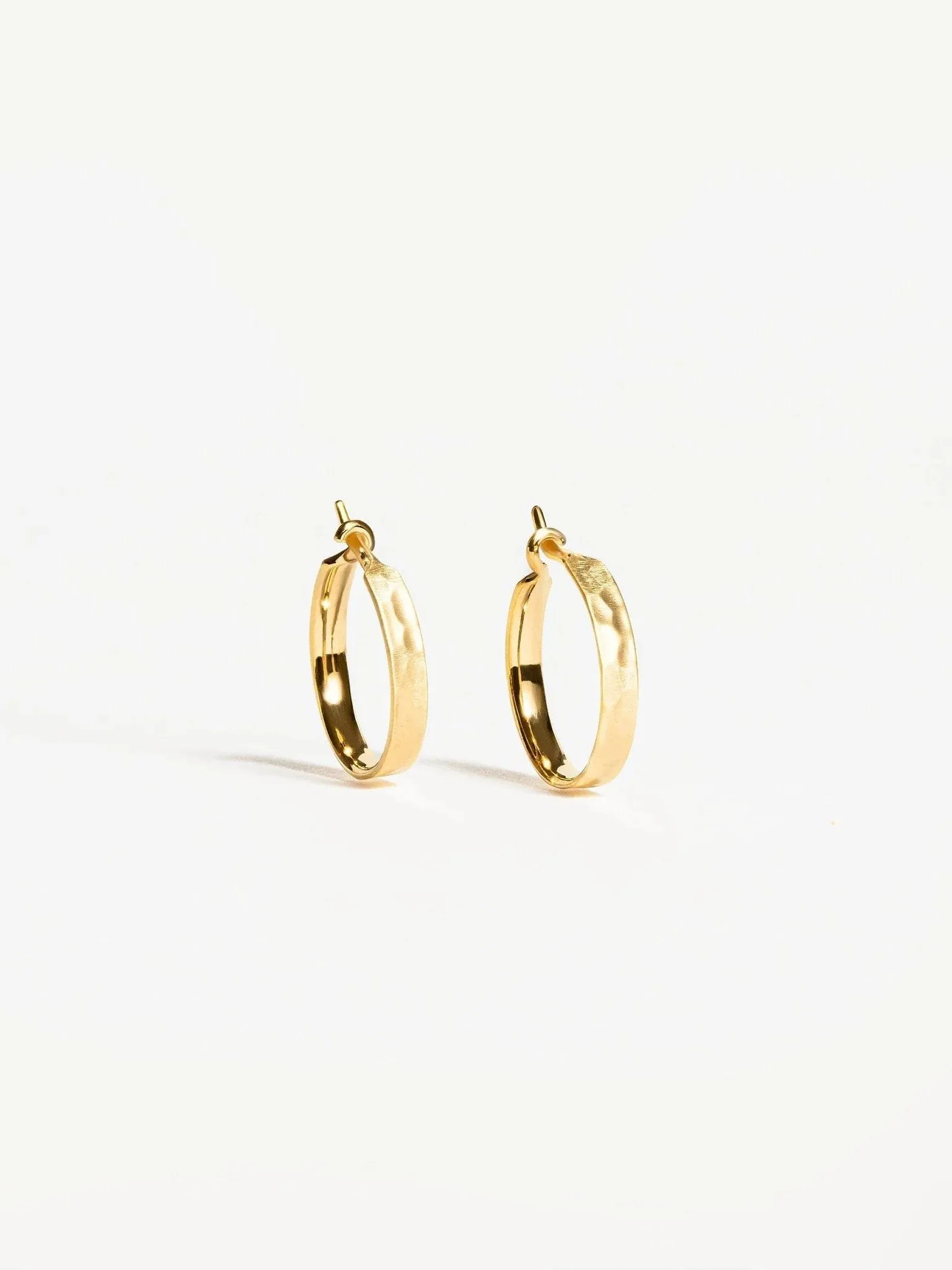 Nanna Hammered Huggie Hoop Earrings