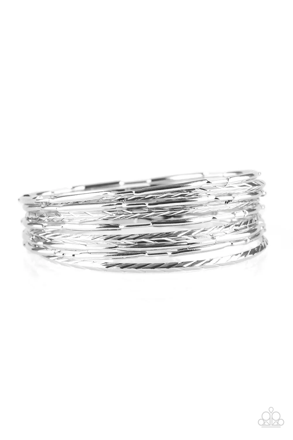 Paparazzi Bracelet ~ Urban Sprawl - Silver Bangle Bracelet