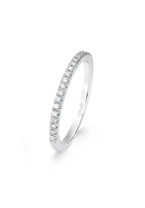 Parade Design 18KWG Thin Pavé Diamond Half Band