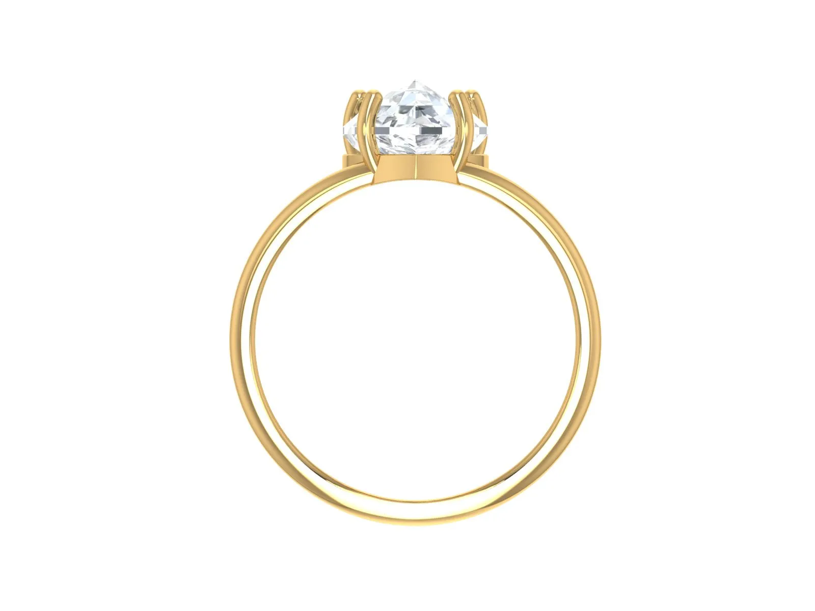 Pear shaped Moissanite engagement ring