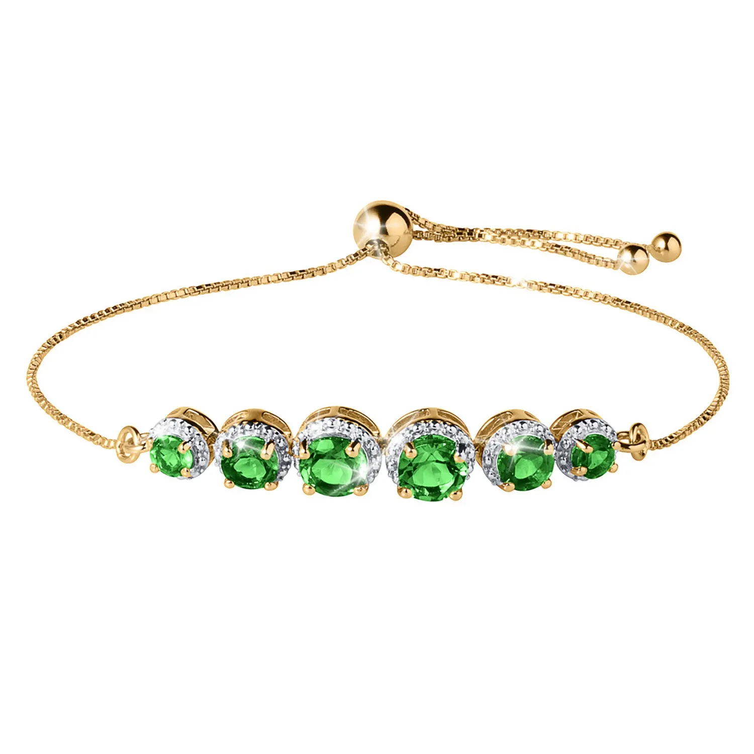 Peridot Halo Bracelet