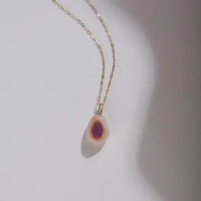 Piccolo Finestrino Collection Freshwater Pearl Pendant with Amethyst