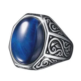 Pioneer Blue Tiger’s Eye Ring