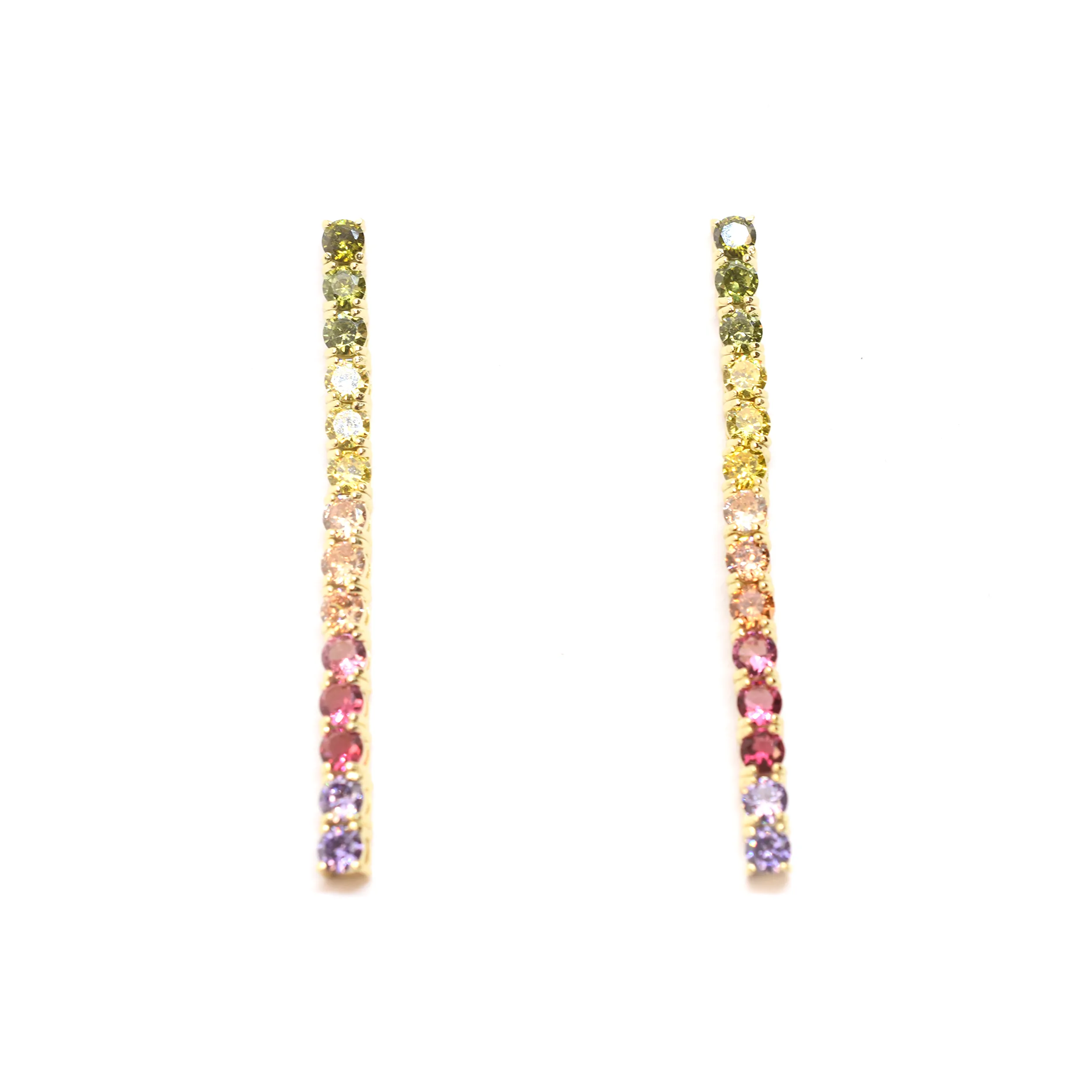 Rainbow Dangly Earrings