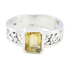 Riyo Engaging Gemstone Citrine Sterling Silver Ring Stackings