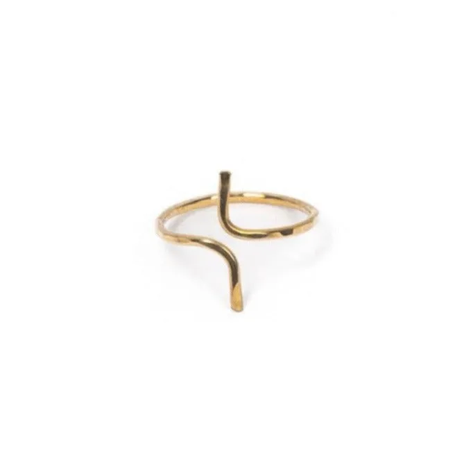 Shanta Hand-hammered Brass Ring