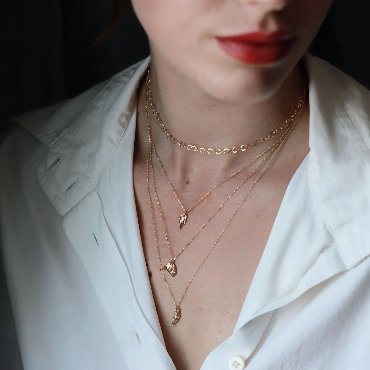 Shard Gold Pendant Necklace III