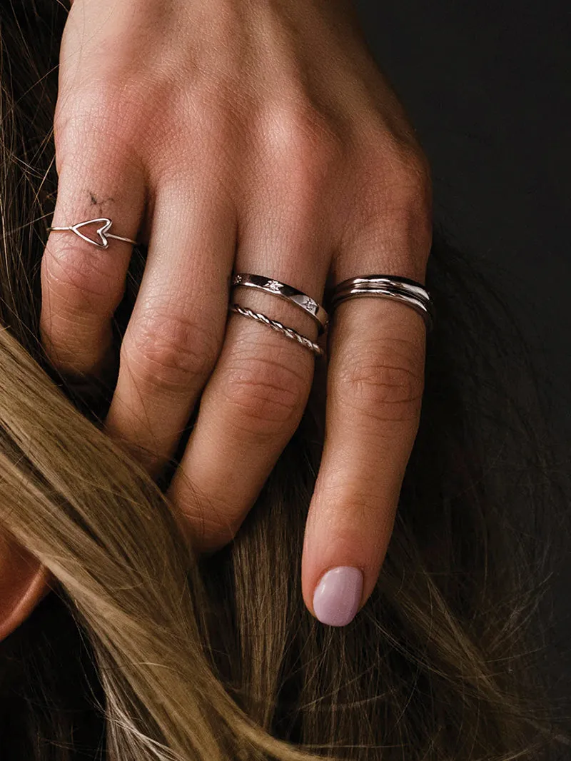 Simple Band Ring (Set of 2)