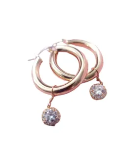 Sophia Cz Huggie Hoop Earrings