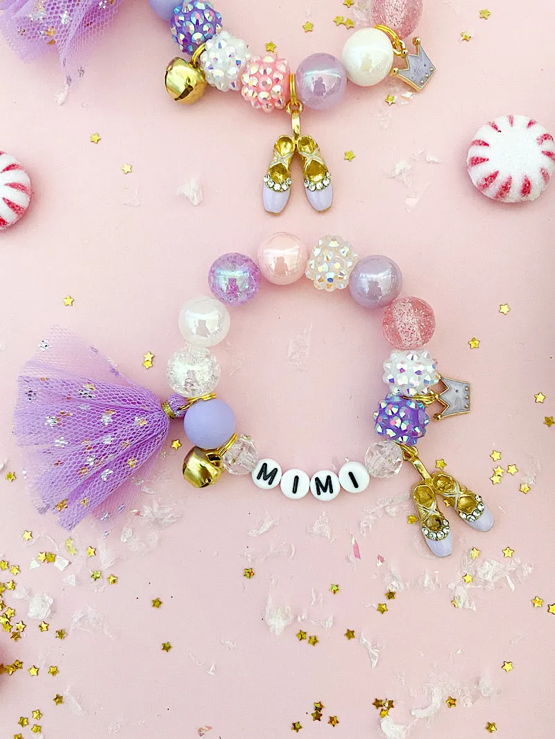 Sugar Plum Fairy (Purples) Charm Bracelet - Customizable