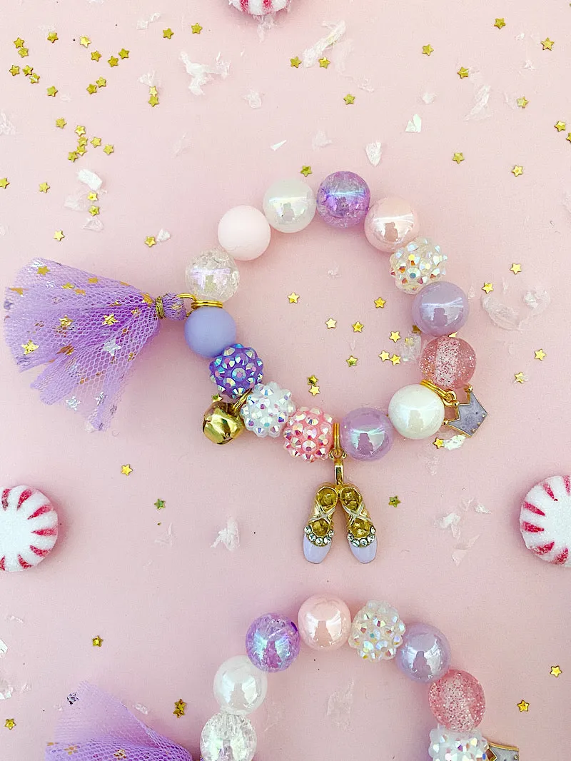 Sugar Plum Fairy (Purples) Charm Bracelet - Customizable