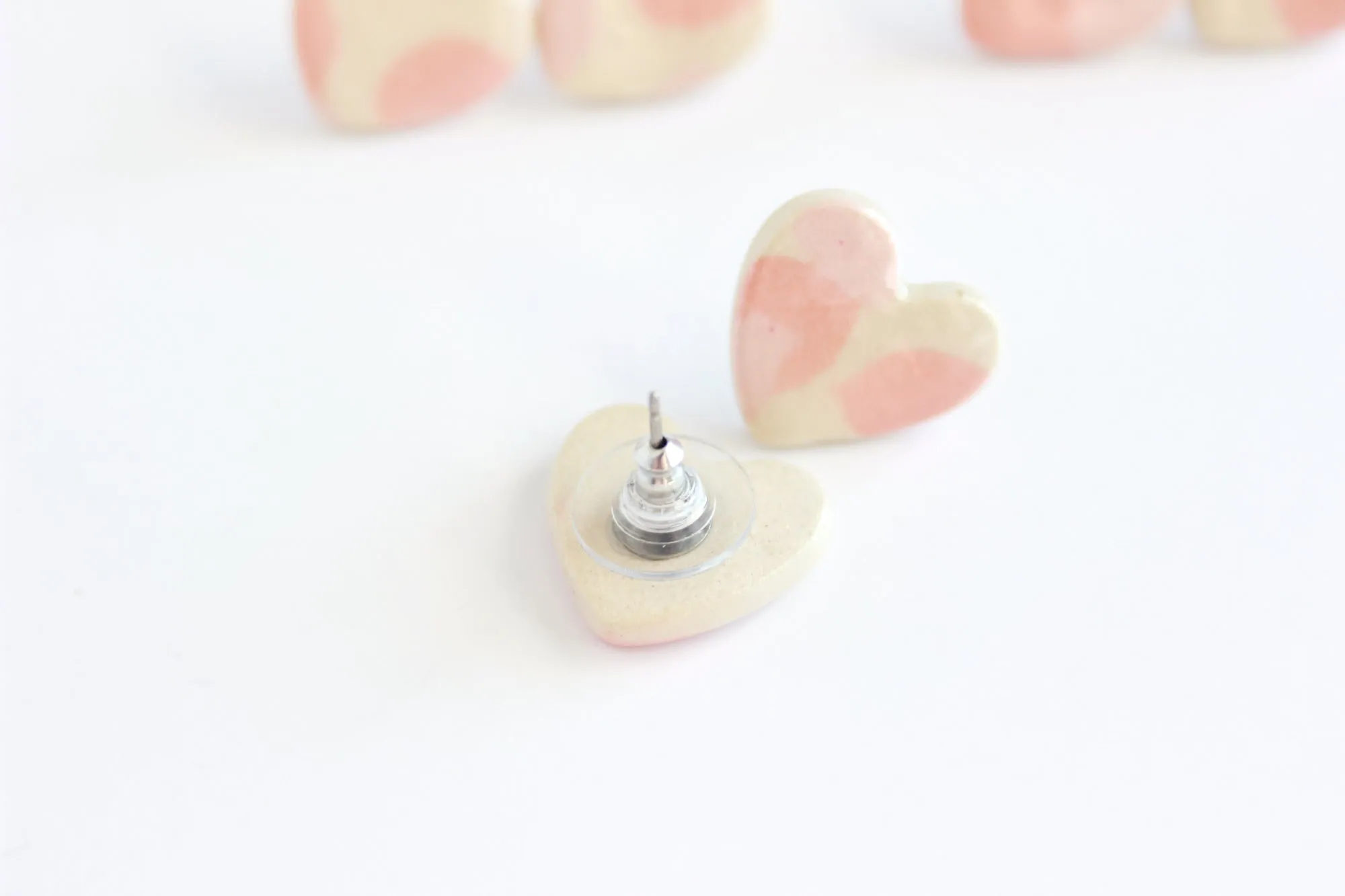 Terrazzo Heart Stud Earrings