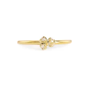 Three Rose Cut Diamond 14k Gold Ring by N A