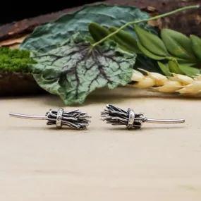 Tiny Witches Broom Earrings