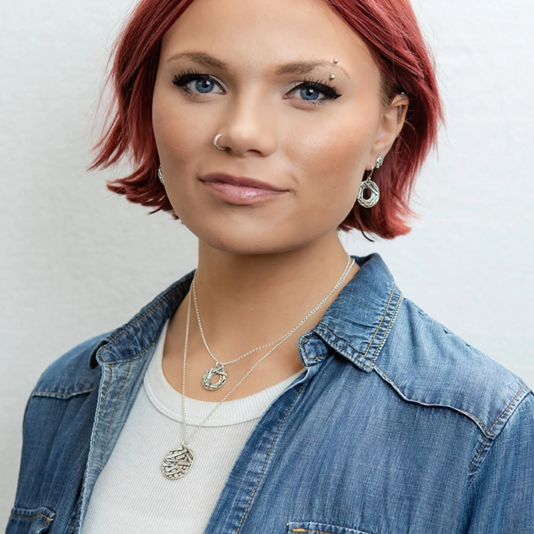 Turquoise Round Washer Earrings