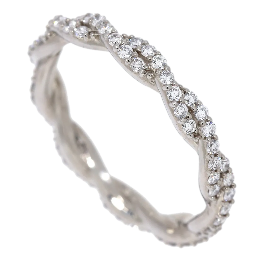 Twisted Diamond Eternity Band